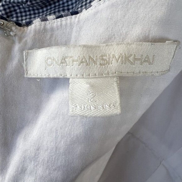 Jonathan Simkhai Blue Gingham Puff Sleeve Mini Dress $450 - Picture 12 of 14